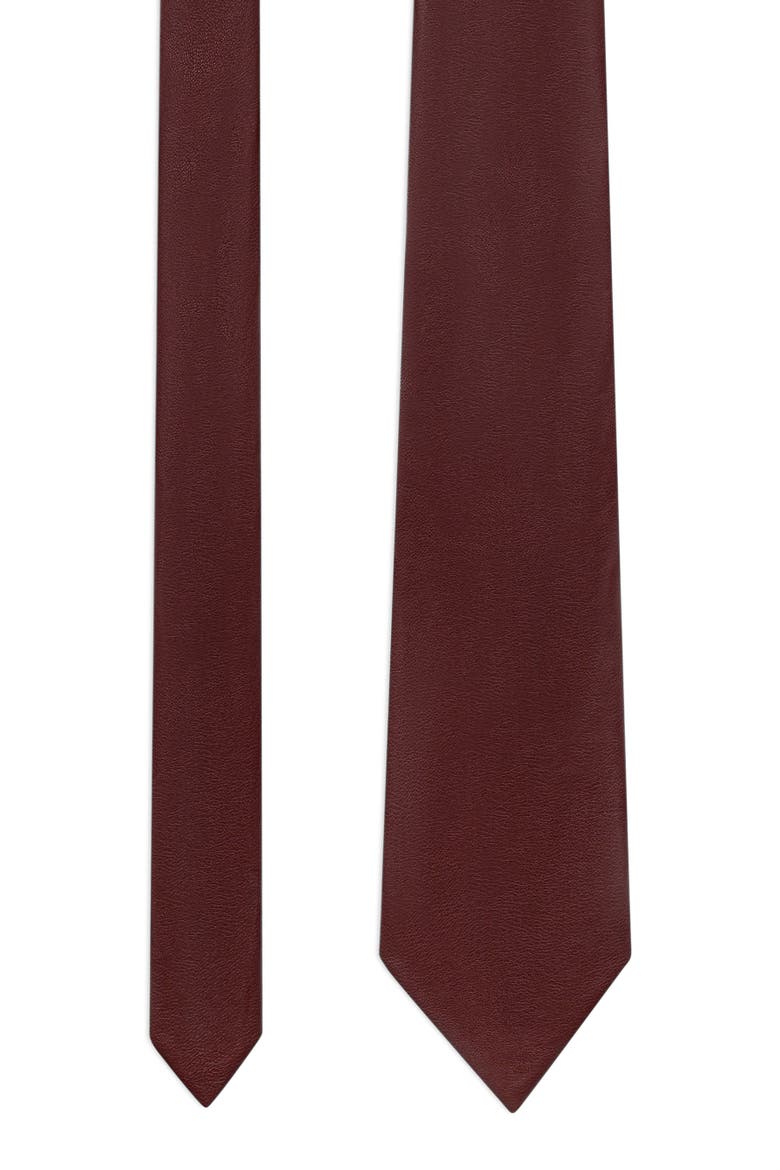 Ash Leather Tie, Alternate, color, Wine Red