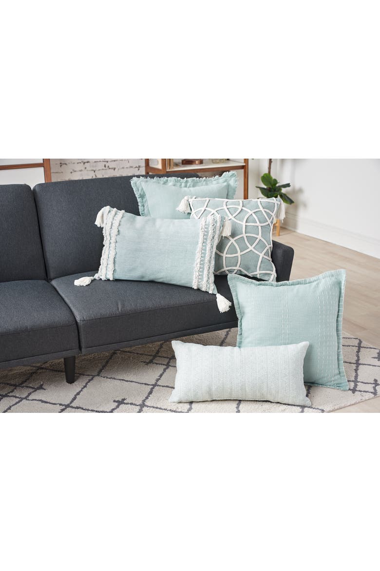 Peyton Throw Pillow, Alternate, color, Green