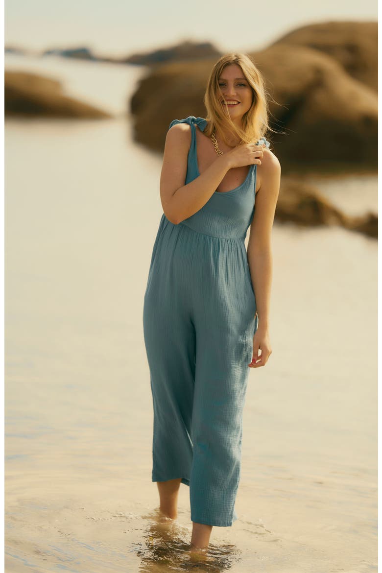 Canyon maternity and nursing jumpsuit, Alternate, color, OCEAN