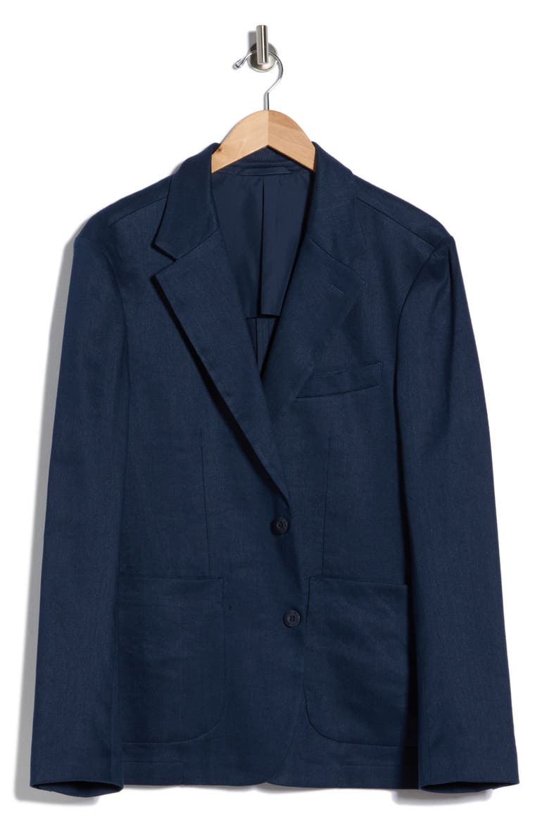 Two Button Blazer, Alternate, color, NAVY