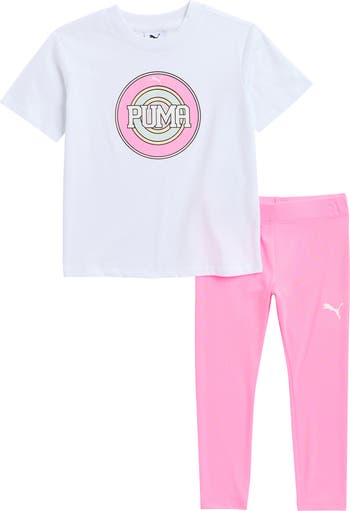 Kids' Jersey Graphic T-Shirt & Leggings Set