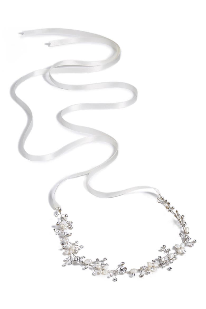 'Brianne' Head Wrap, Main, color, SILVER