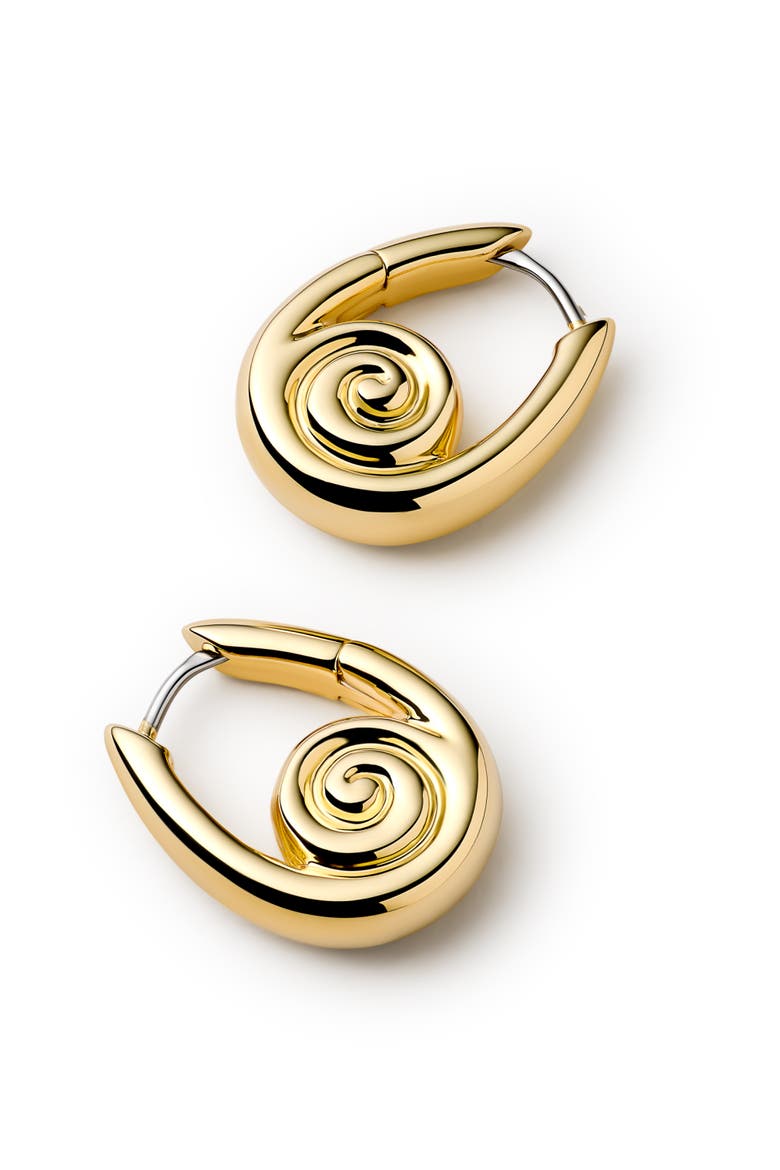 Gold Statement Earrings - Ariel Hoops, Alternate, color, Gold