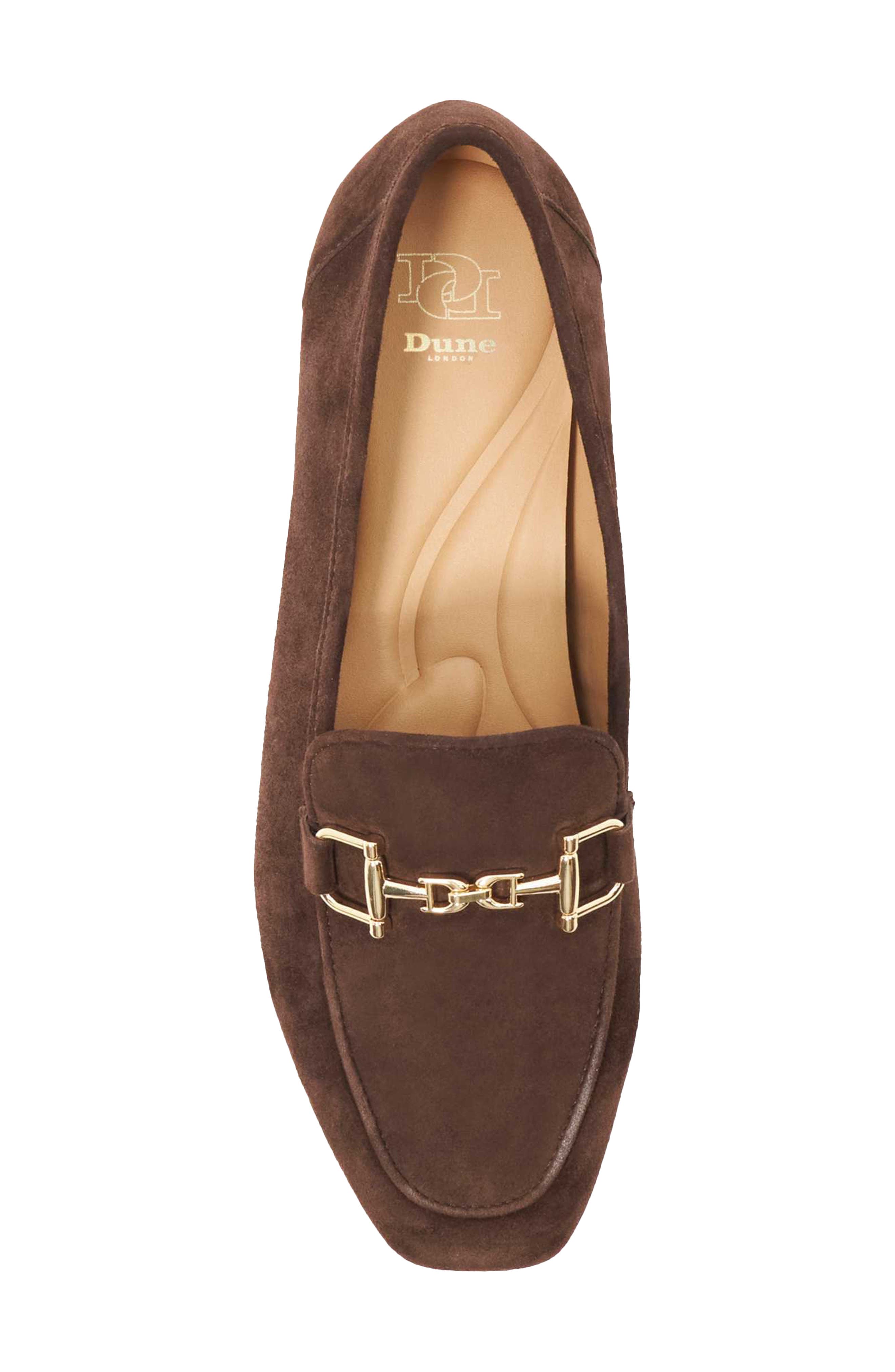 Dune London Grained Bit Loafer, Alternate, color, Brown