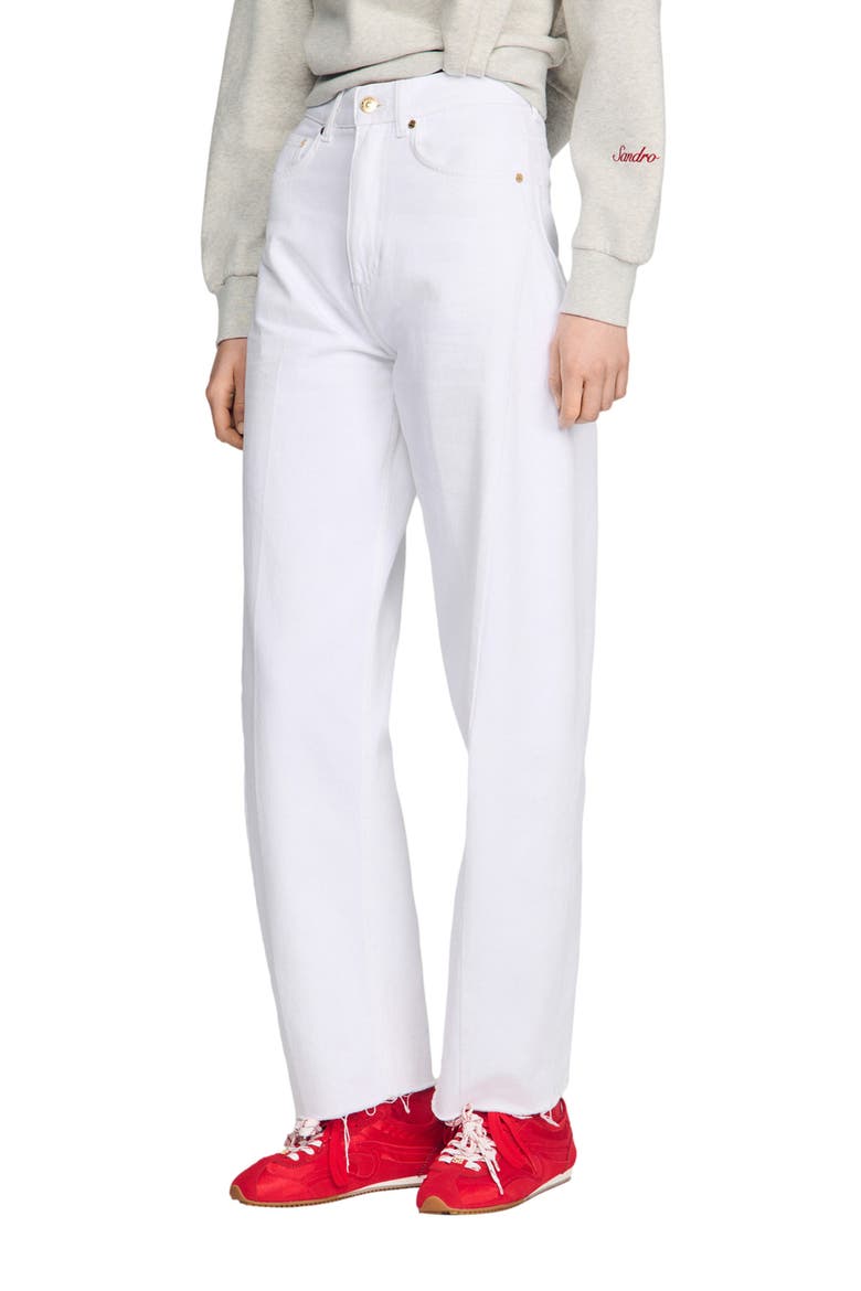 Barrel jeans, Main, color, White