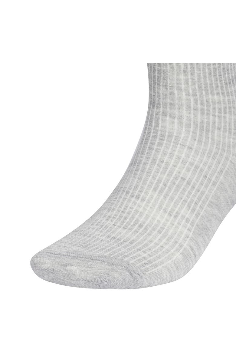 adidas Gender Inclusive Originals Assorted 3-Pack Quarter Socks, Alternate, color, Heather Grey/ White/ Black