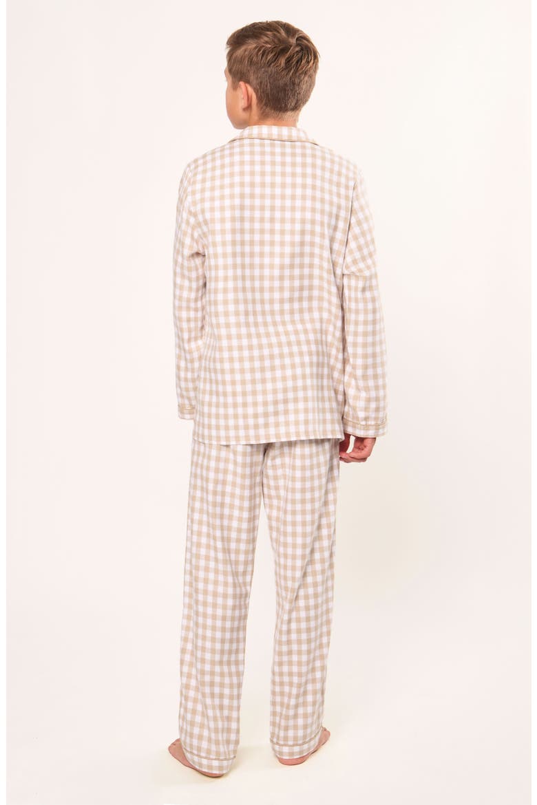 Kids' Twill Pajamas, Alternate, color, BEIGE