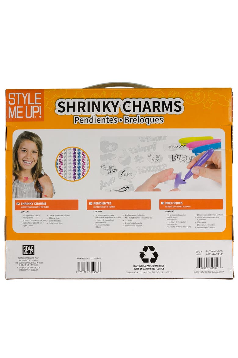 Shrinky Charms Kids Crafting Kit, Alternate, color, Multicolored