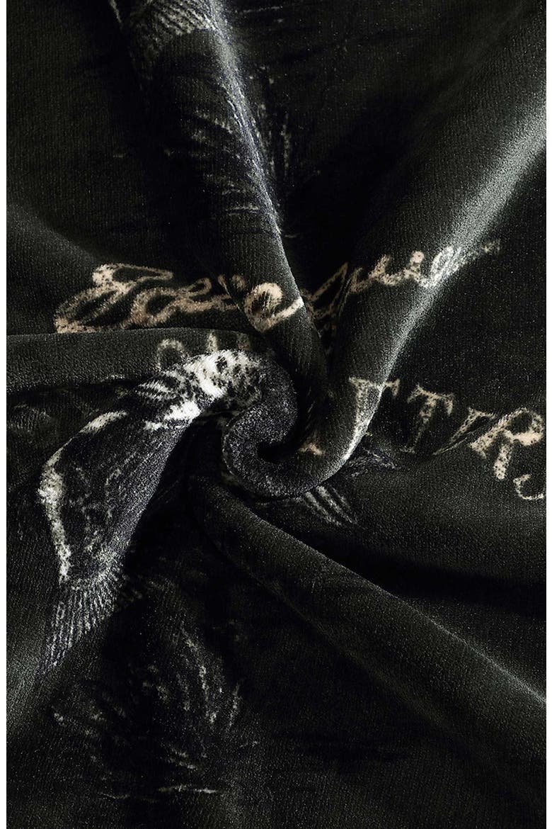 Flying Fish Reversible Flannel Blanket, Alternate, color, BLACK MULTI