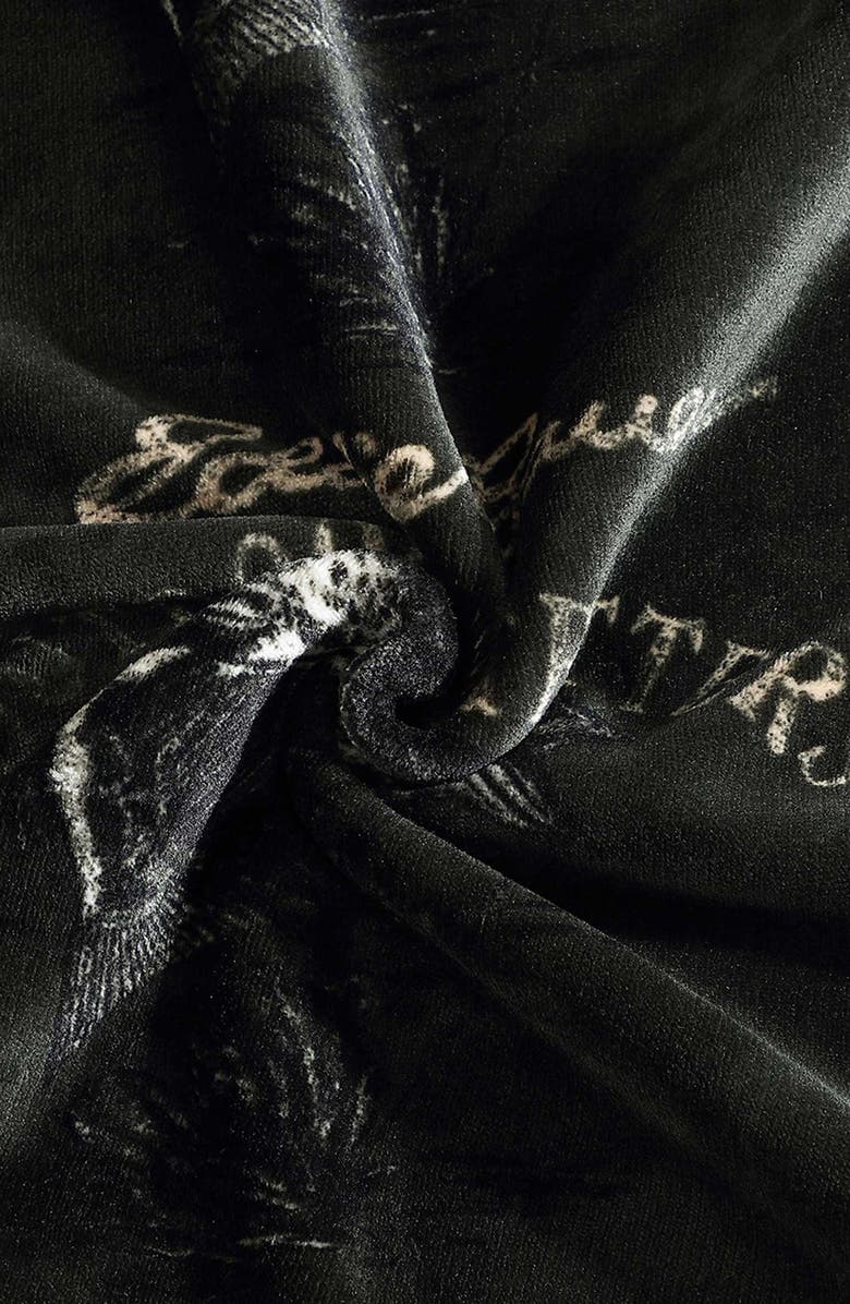 Eddie Bauer Flying Fish Reversible Flannel Blanket, Alternate, color, Black Multi