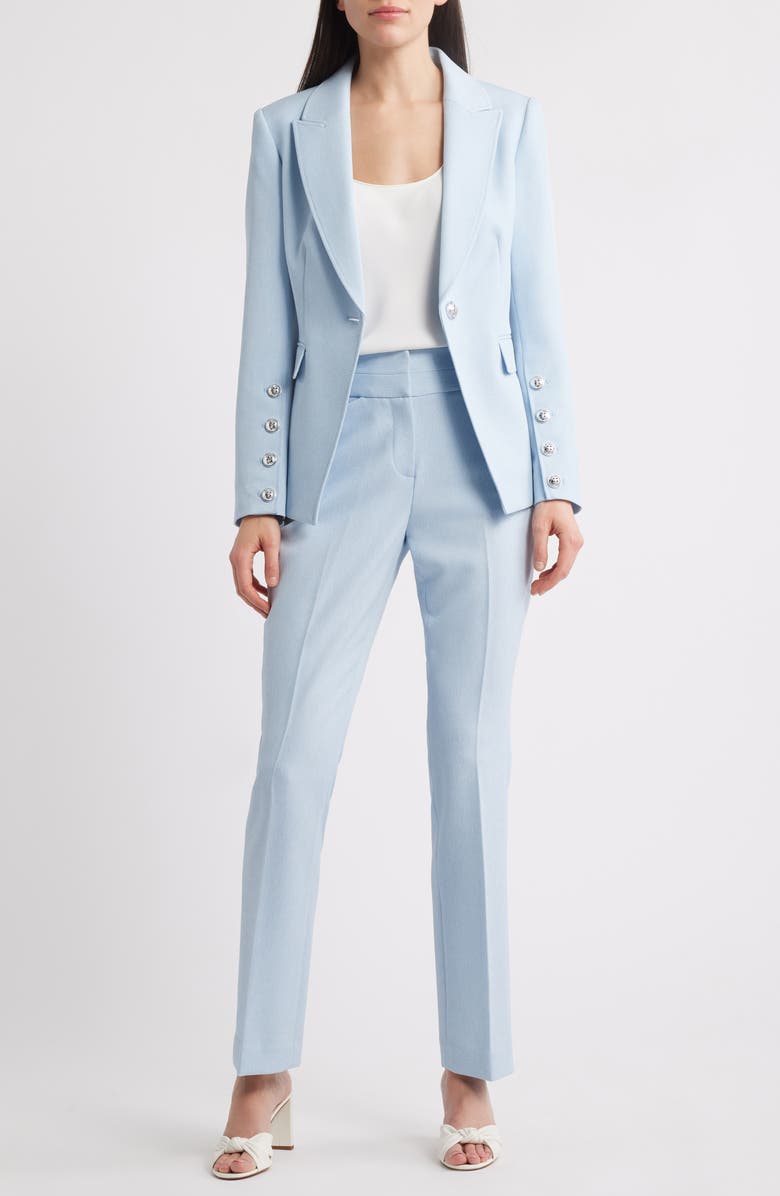 Tahari ASL One-Button Blazer, Alternate, color, 