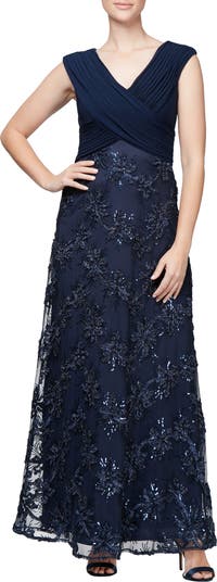 Alex Evenings Embellished A Line Gown Nordstrom