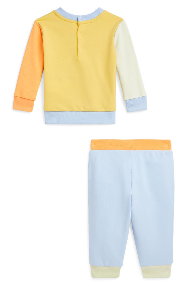 Ralph Lauren Colorblock French Terry Sweatshirt & Joggers Set, Alternate, color,