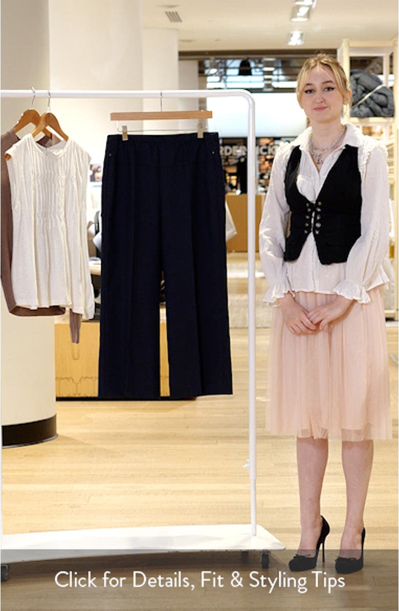 City Twill Crop Wide Leg Pants, sales video thumbnail