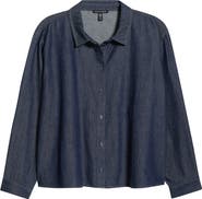 Eileen Fisher Button Front Denim Shirt