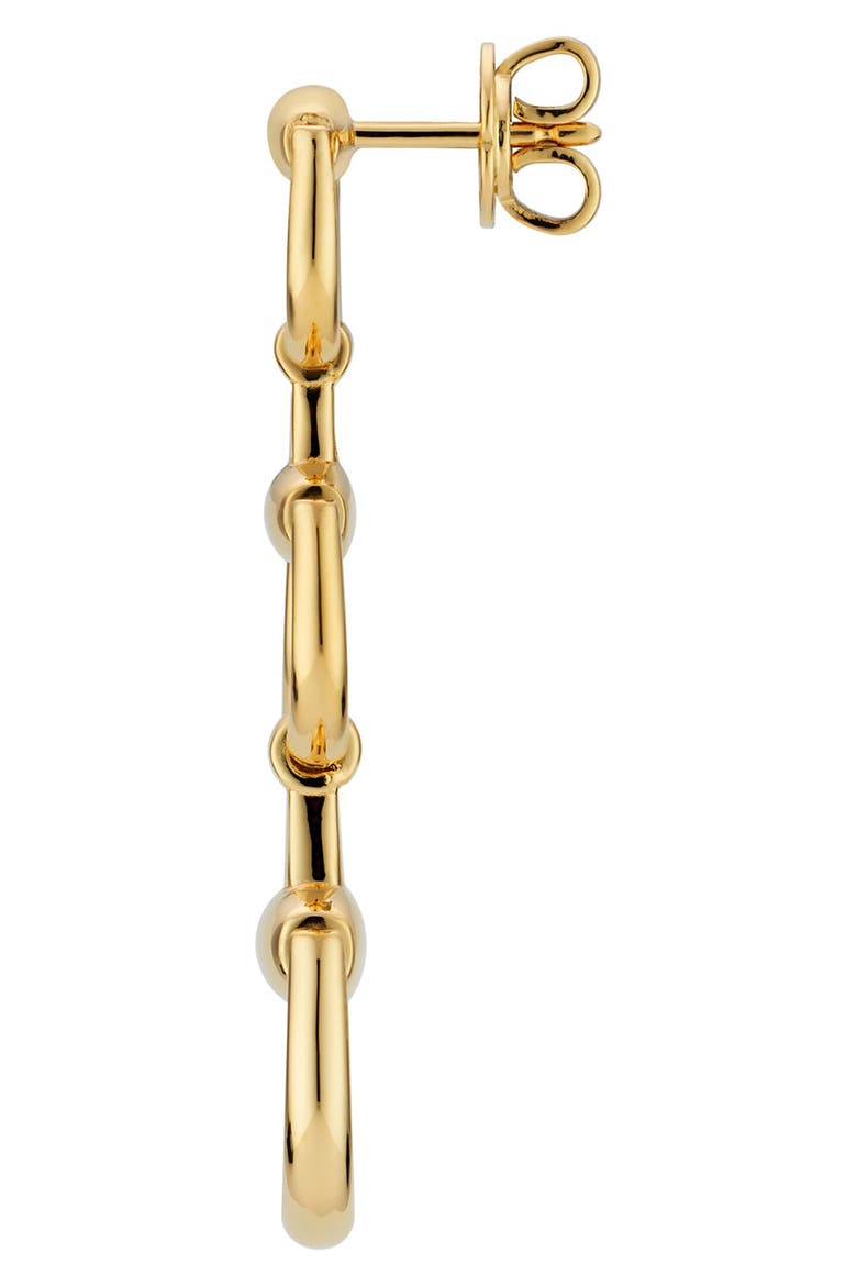 18K Gold Horsebit Drop Earrings, Alternate, color, YELLOW GOLD