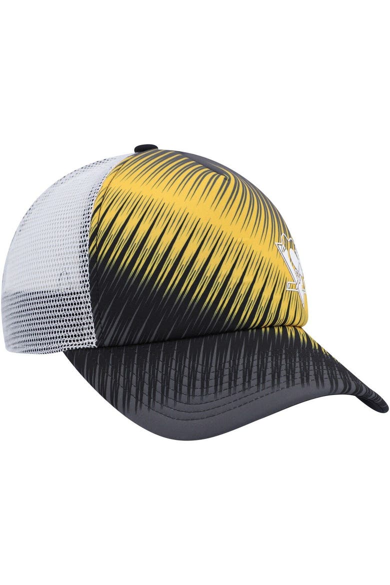 Women's adidas Black/White Pittsburgh Penguins Graphic Foam Trucker Snapback Hat, Alternate, color, Black