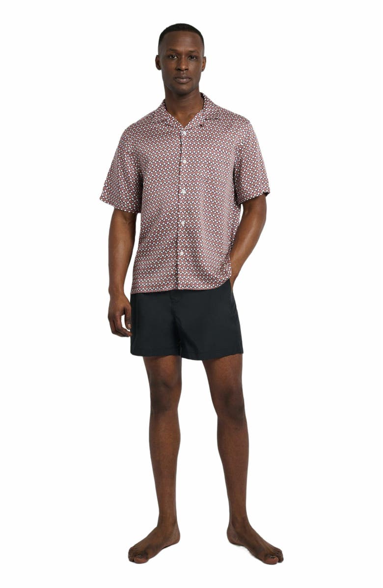Onia Tencel Vacation Shirt, Main, color, Picante Multi