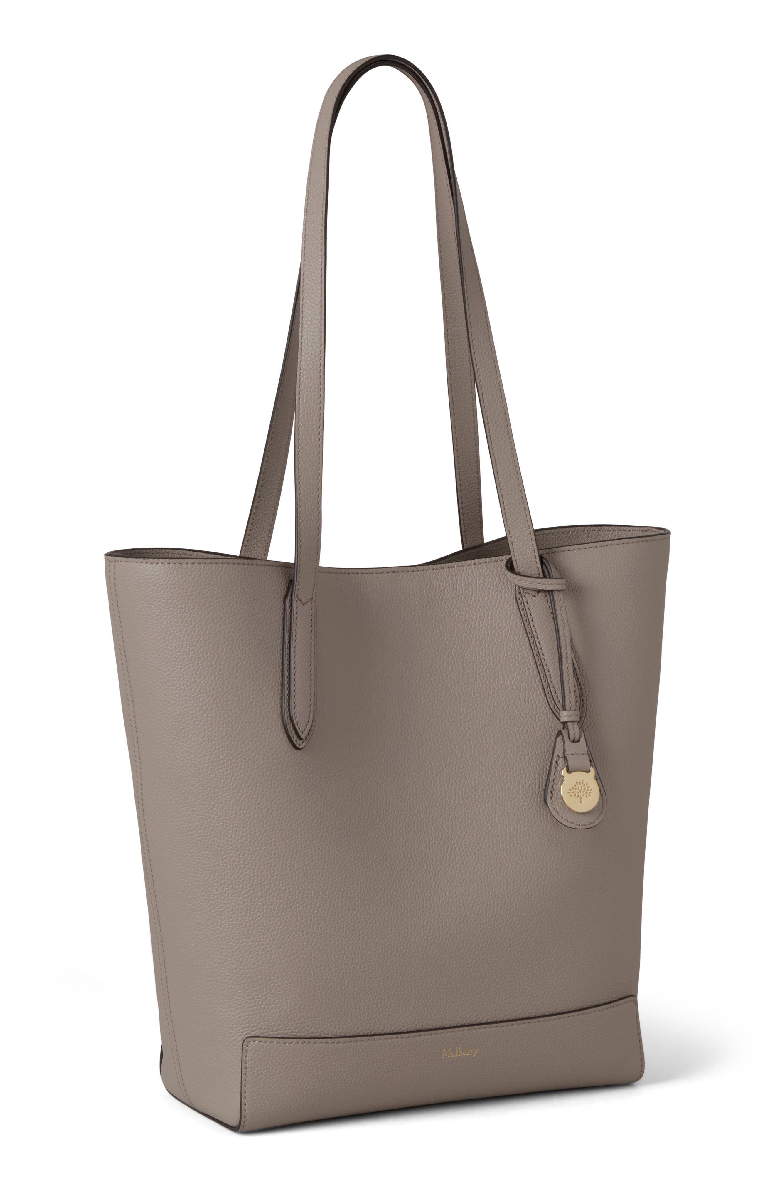 Mulberry North/South Leather Shopper Tote, Alternate, color, Cashmere Taupe