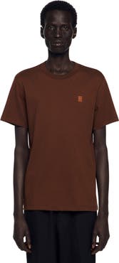 SANDRO Leather logo T-shirt