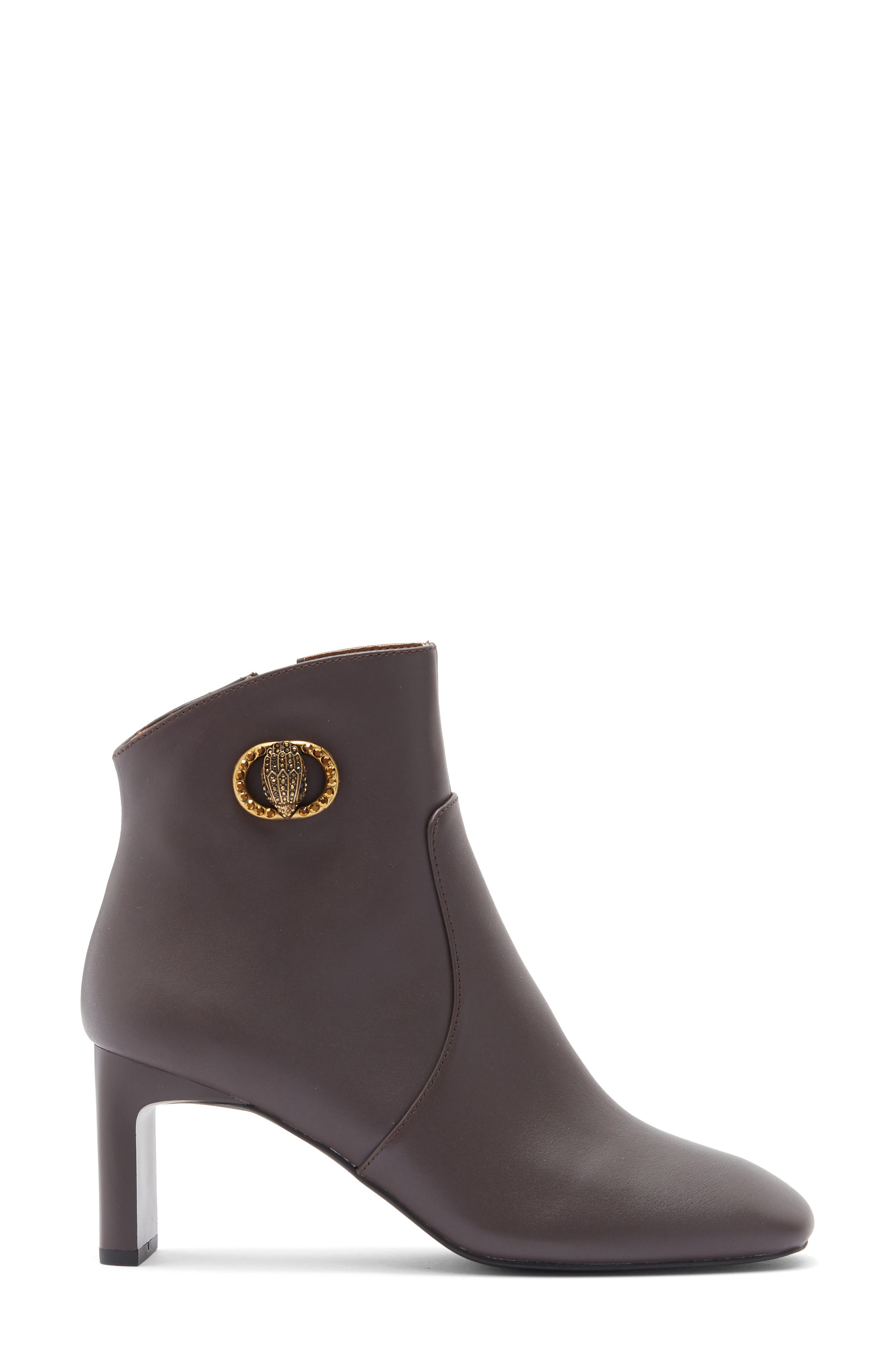 Kurt Geiger London Chelsea Square Toe Bootie, Alternate, color, Dark Brown