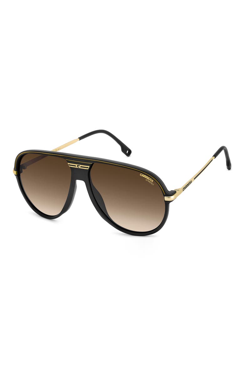 C Sport 61mm Gradient Shield Sunglasses, Alternate, color, BLACK GOLD/ BLACK BROWN GREEN