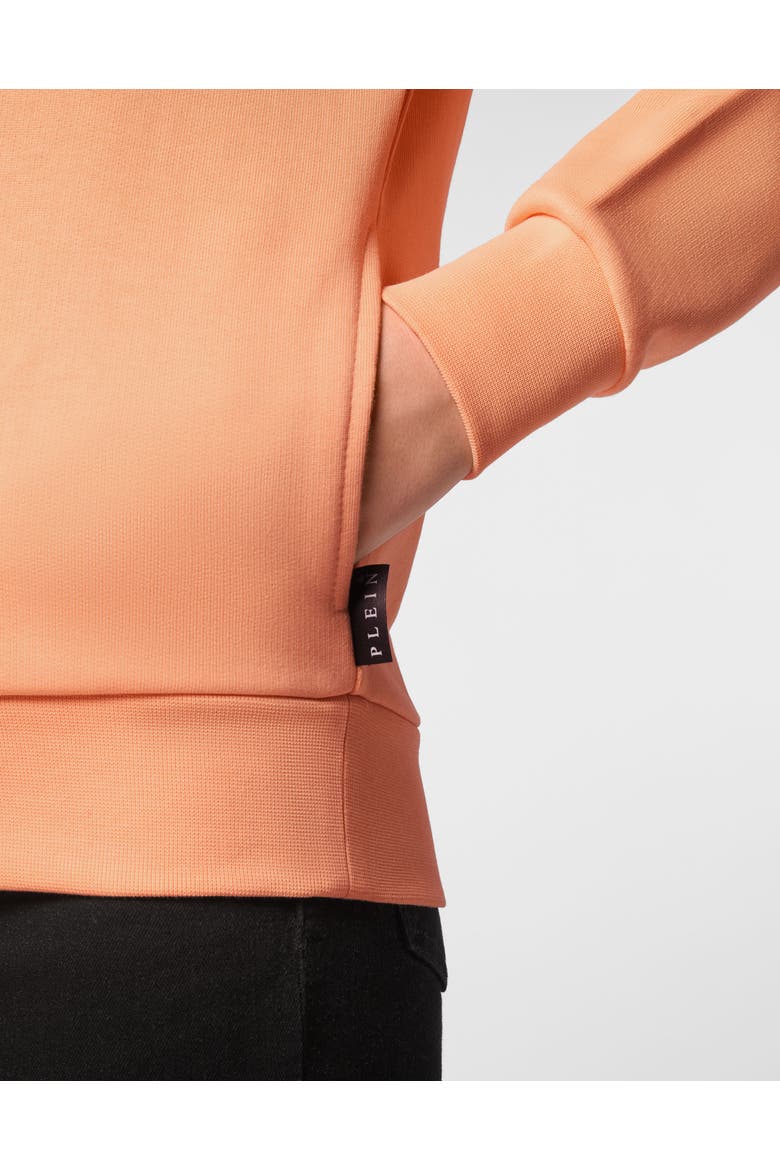 Hoodie Sweatshirt Ls Iconic Plein Women, Alternate, color, salmon