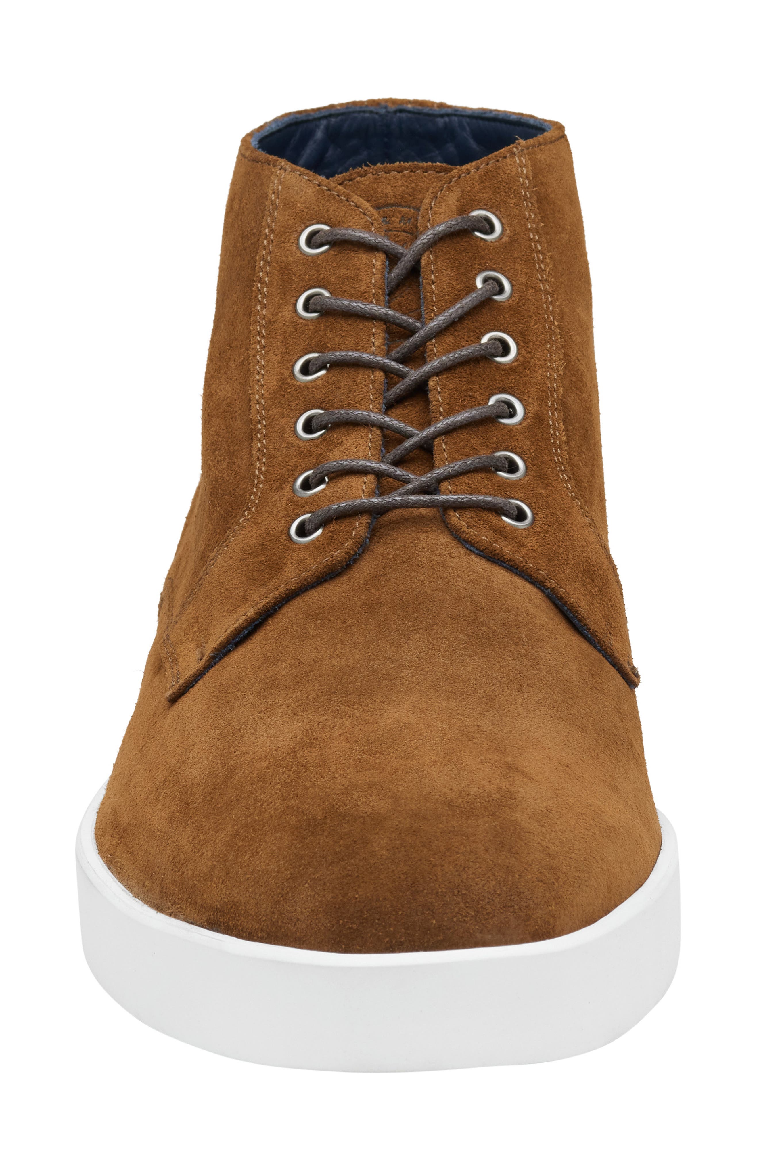 Johnston & Murphy Bolivar Plain Toe Chukka, Alternate, color, Snuff Italian Suede