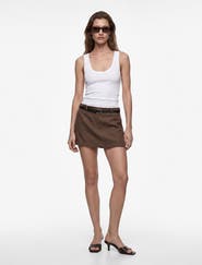 Koton A-Line Belted Mini Linen kort