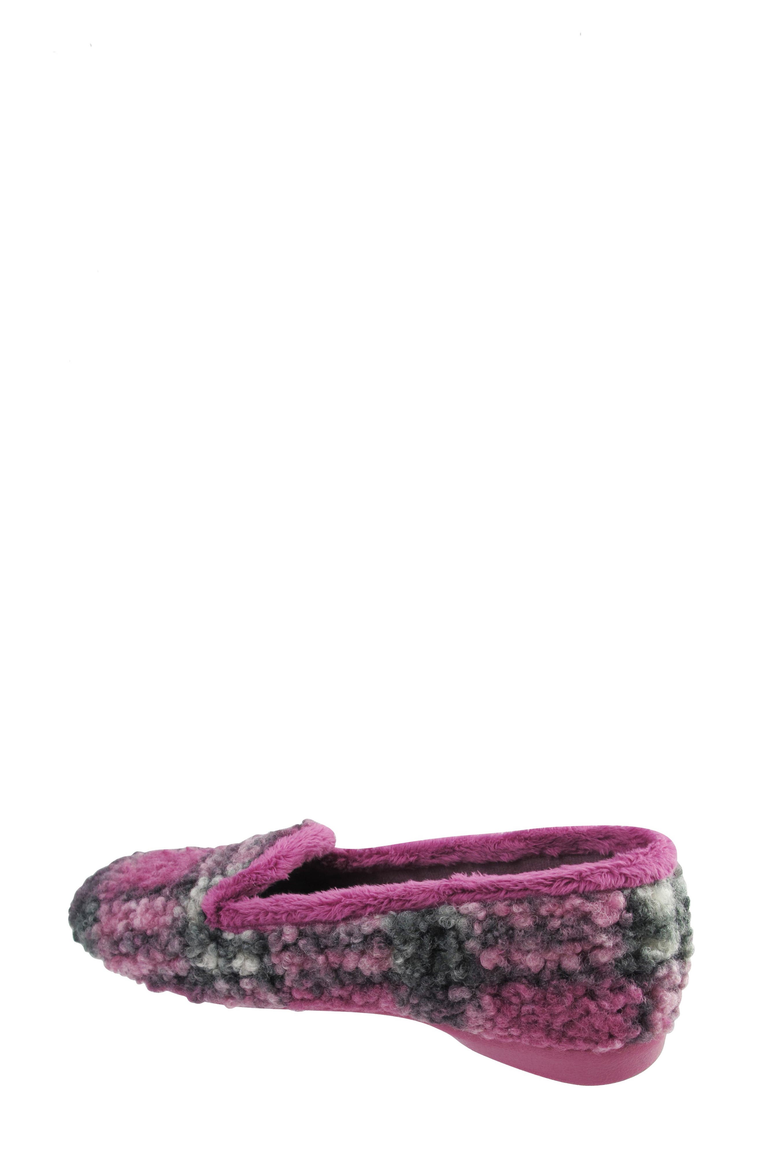 Petunia Boucé Wool Slipper, Alternate, color, RASPBERRY