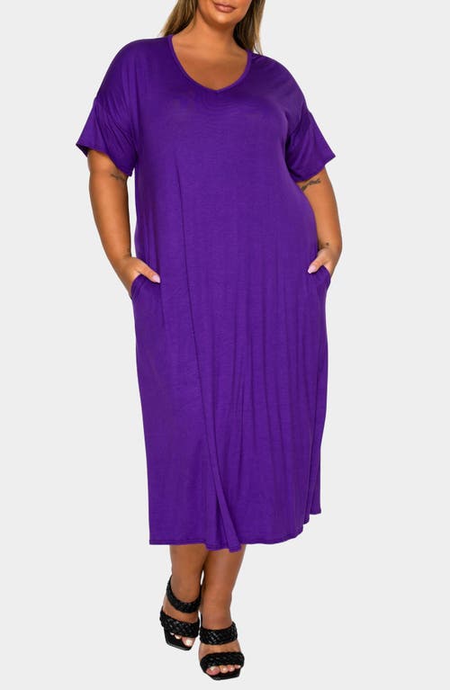 L I V D Olivia Short Sleeve Midi Dress In Blue