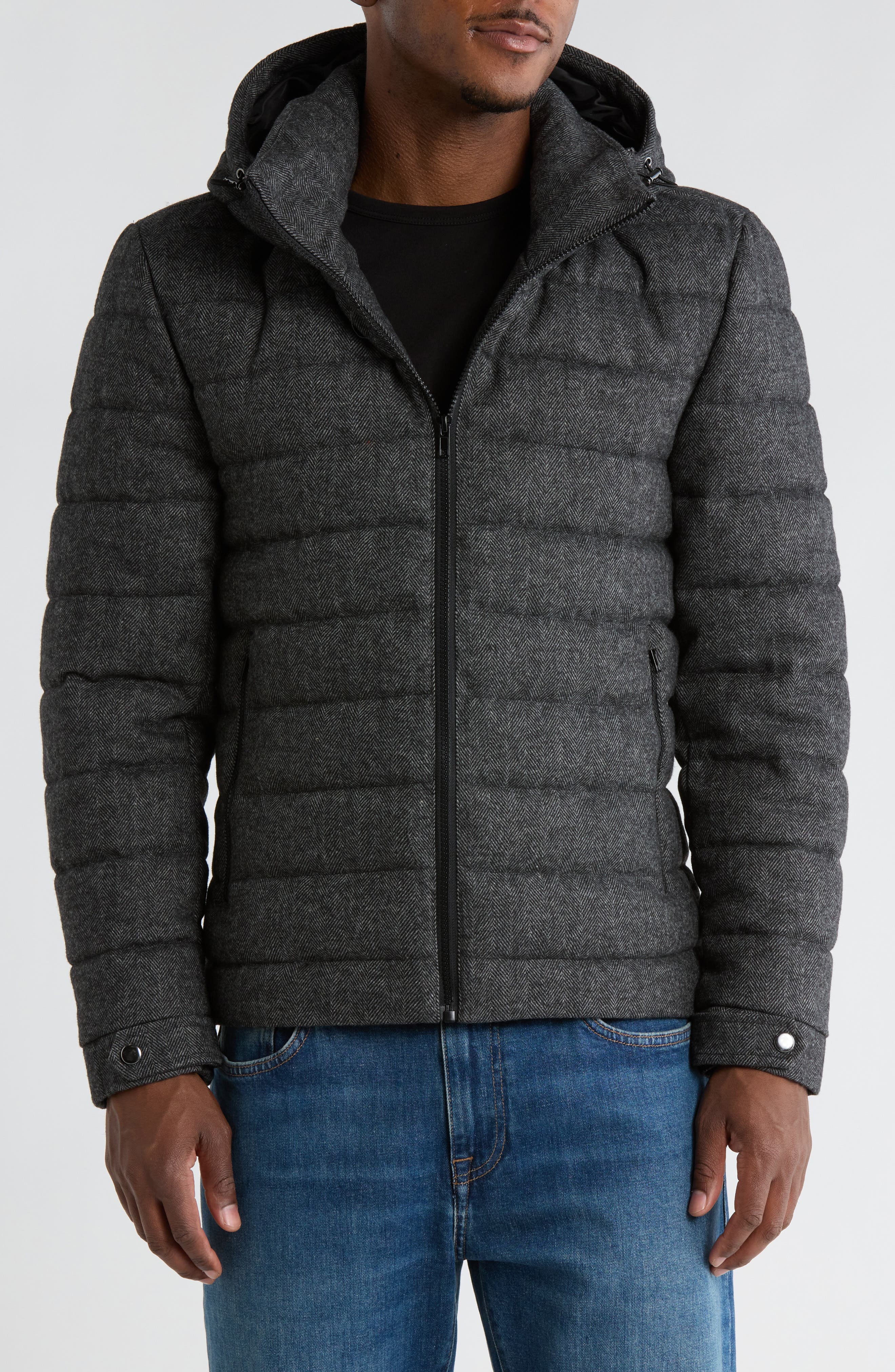 Slate & Stone Lightweight Quilted Hooded Puffer Jacket