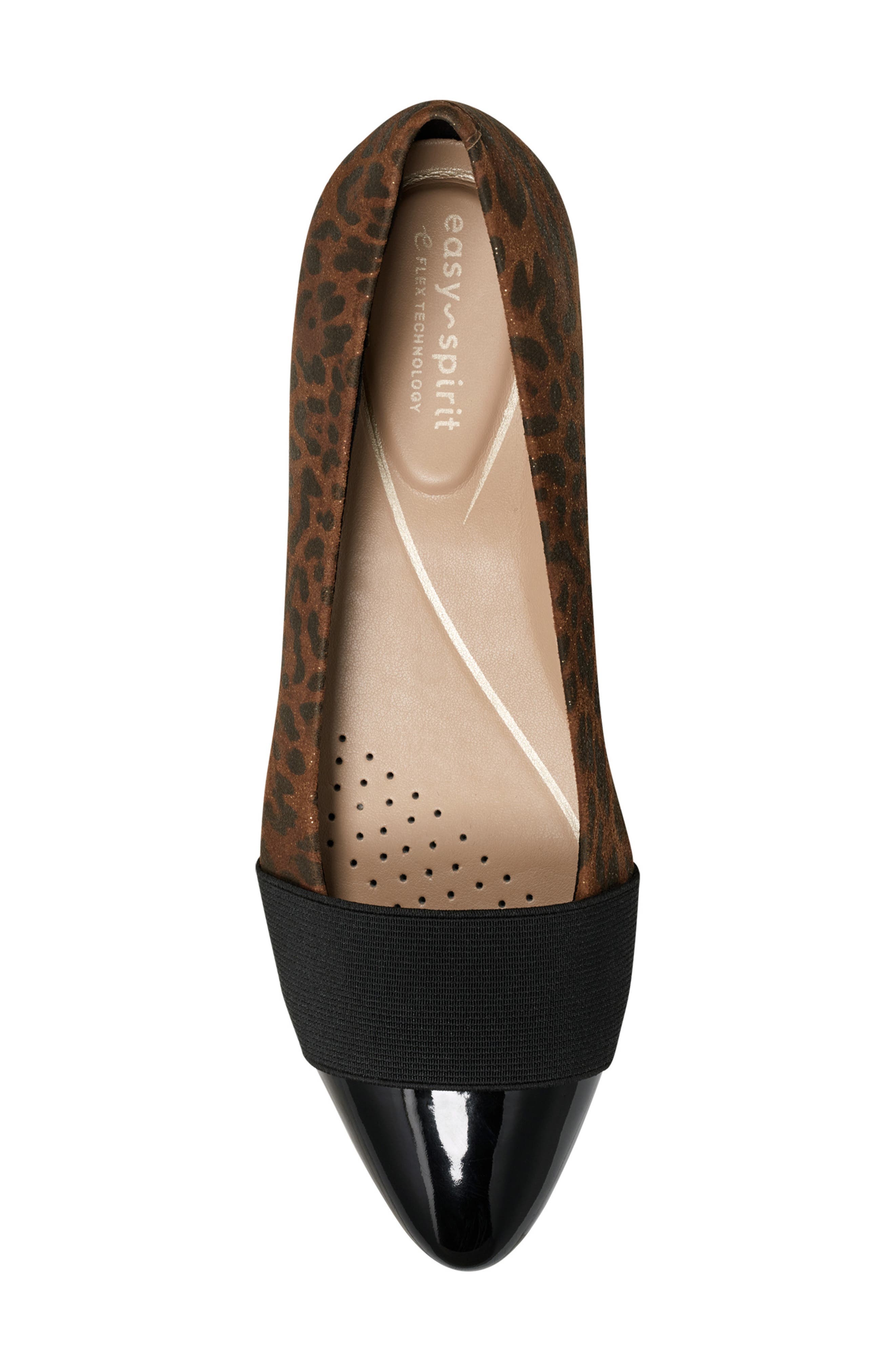 Easy Spirit Casta Pointed Toe Pump, Alternate, color, Medium Brown/ Patent