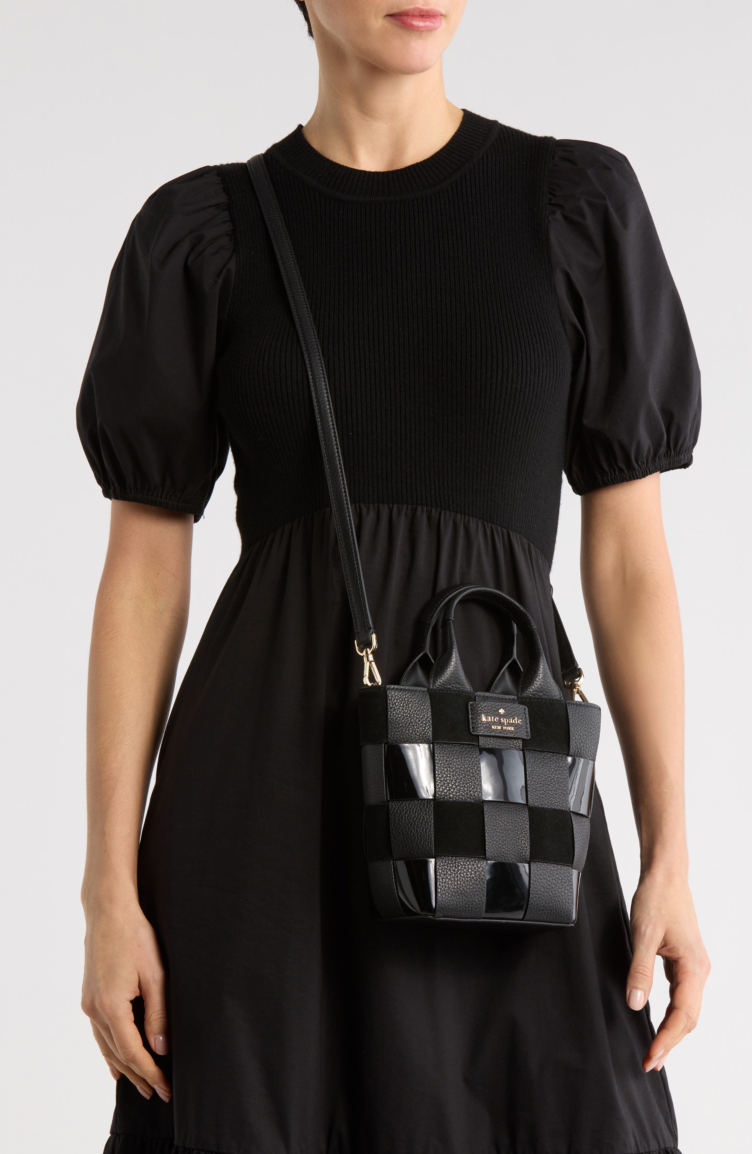 Kate Spade New York Basket Mixed Media Tote Bag, Alternate, color, 