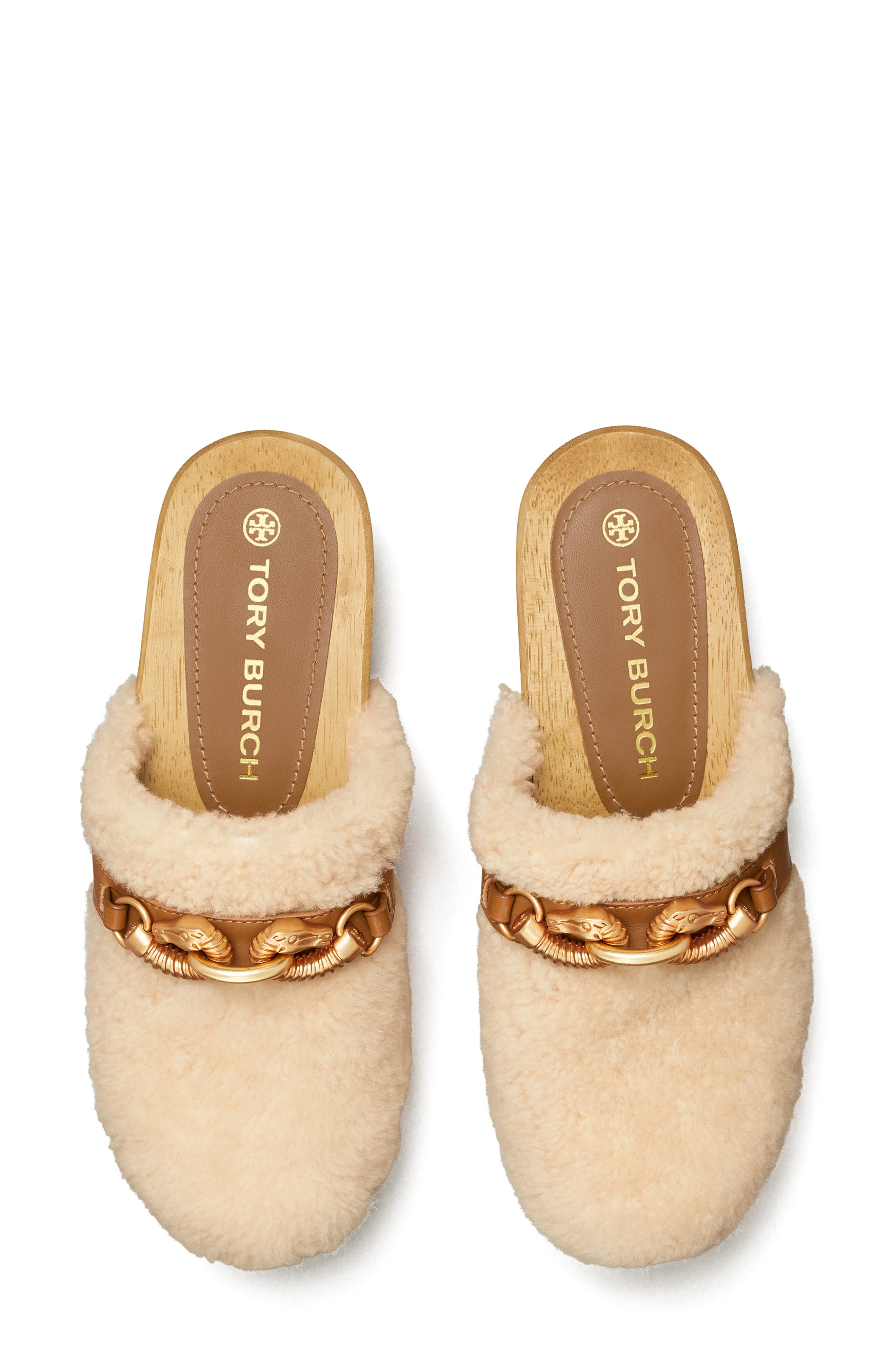 Tory Burch Jessa Genuine Shearling Clog, Alternate, color, 