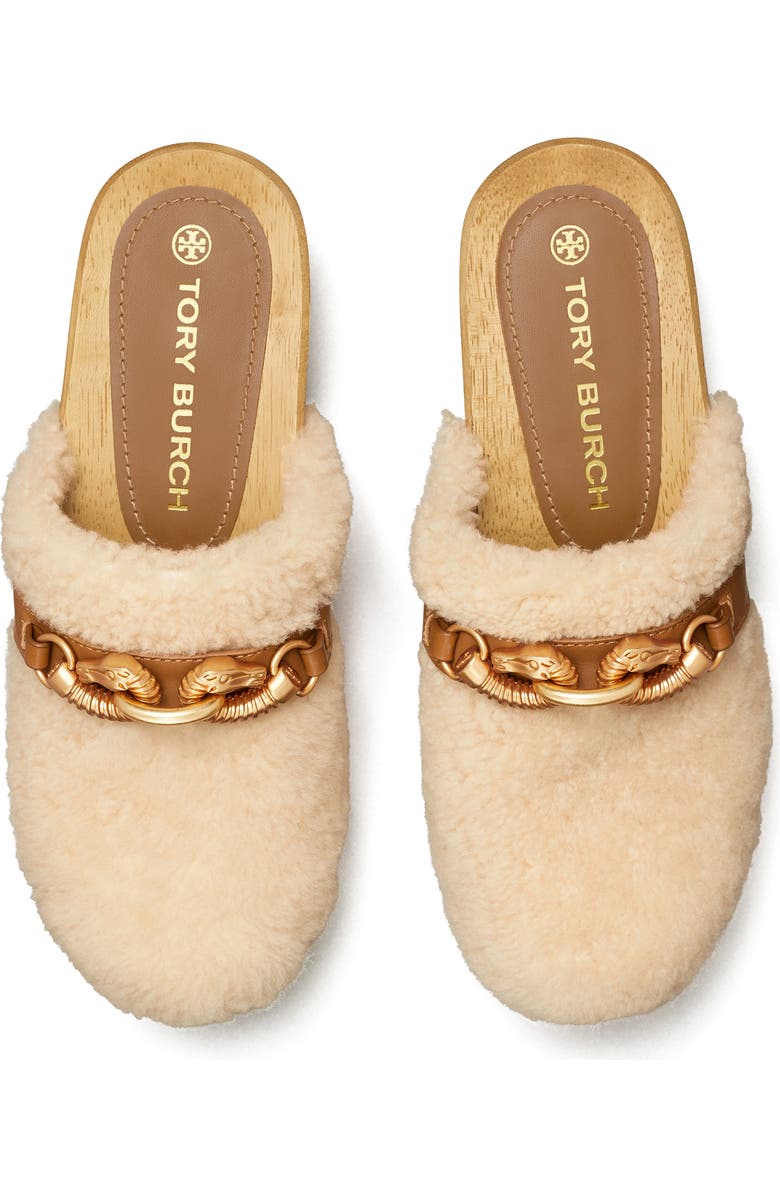 Tory Burch Jessa Genuine Shearling Clog, Alternate, color,