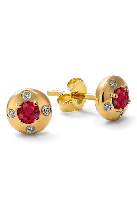 Aurum Petite Round Stud Earrings