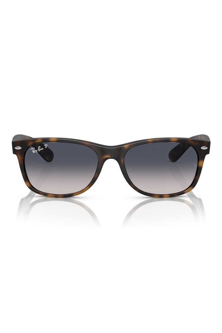 55mm Gradient Polarized Square Sunglasses, Main, color, HAVANA