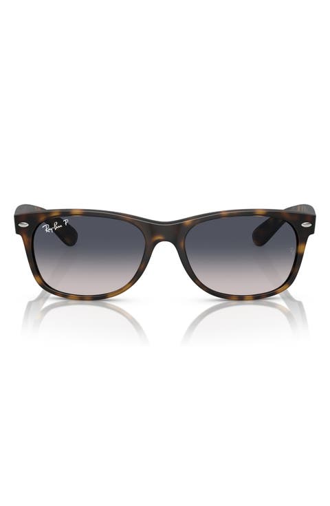 55mm Gradient Polarized Square Sunglasses