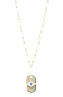 Juvell CZ Evil Eye Pendant Necklace