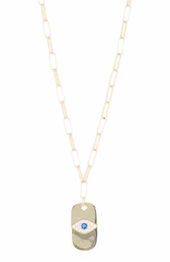 Juvell CZ Evil Eye Pendant Necklace