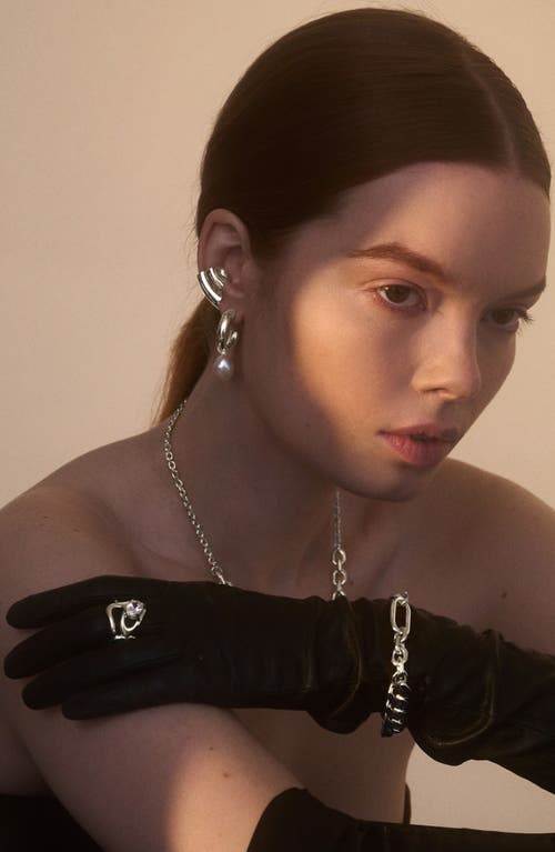 Lady Grey Isla Cultured Pearl Drop Earrings In Silver