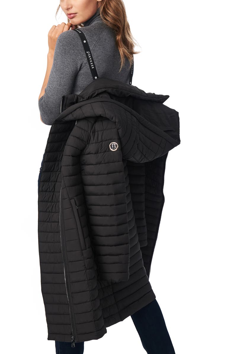 Bernardo Quilted Water Resistant Packable Walker Coat, Alternate, color,