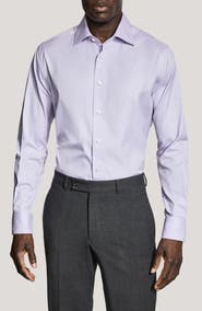 Jack Victor Dream Lilac Cotton Stretch Twill Dress Shirt