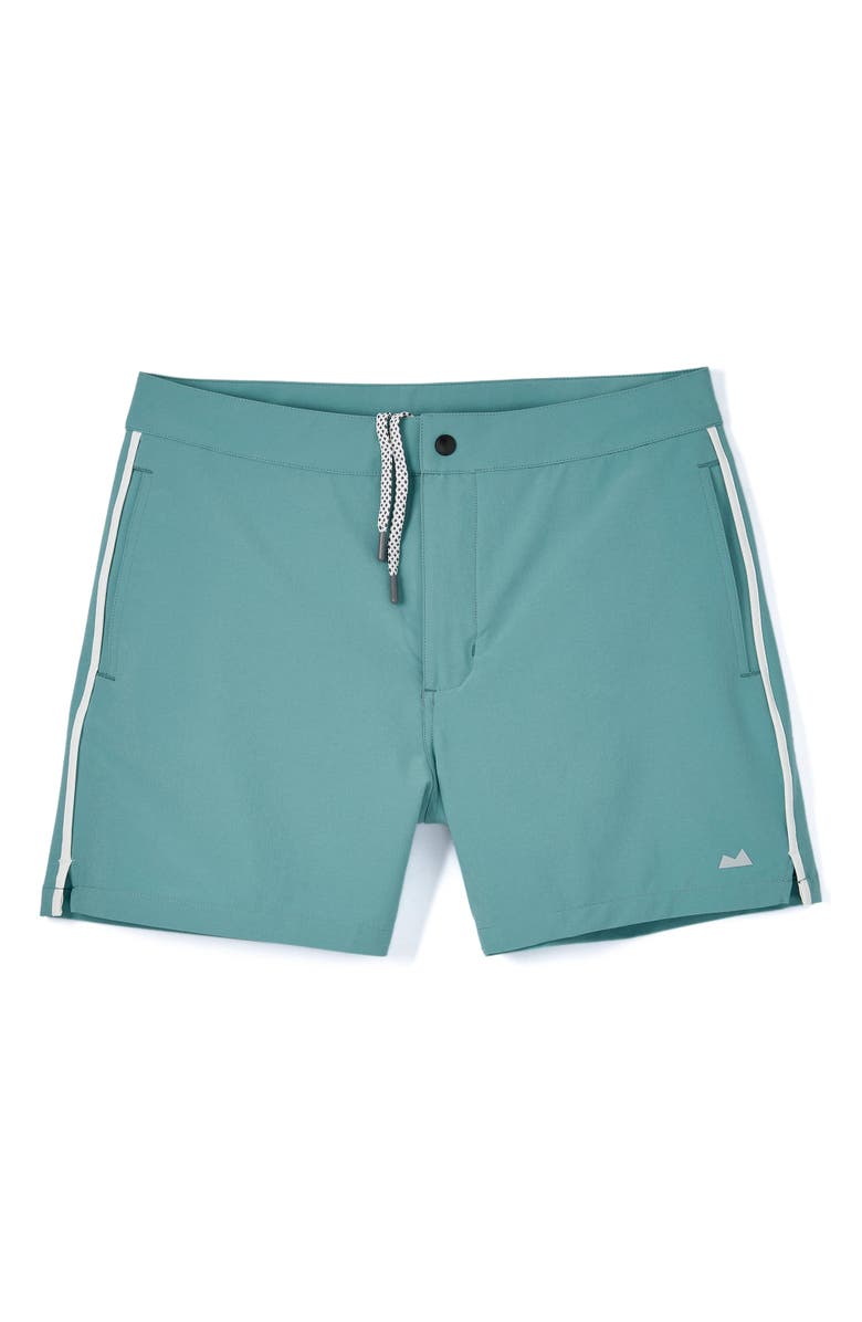 Myles Apparel Sutro Swim Trunk, Main, color, Green Gray