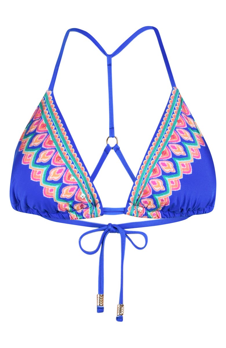 Sunshine 79 Jewel Triangle Slider Bikini Top, Alternate, color, Marina