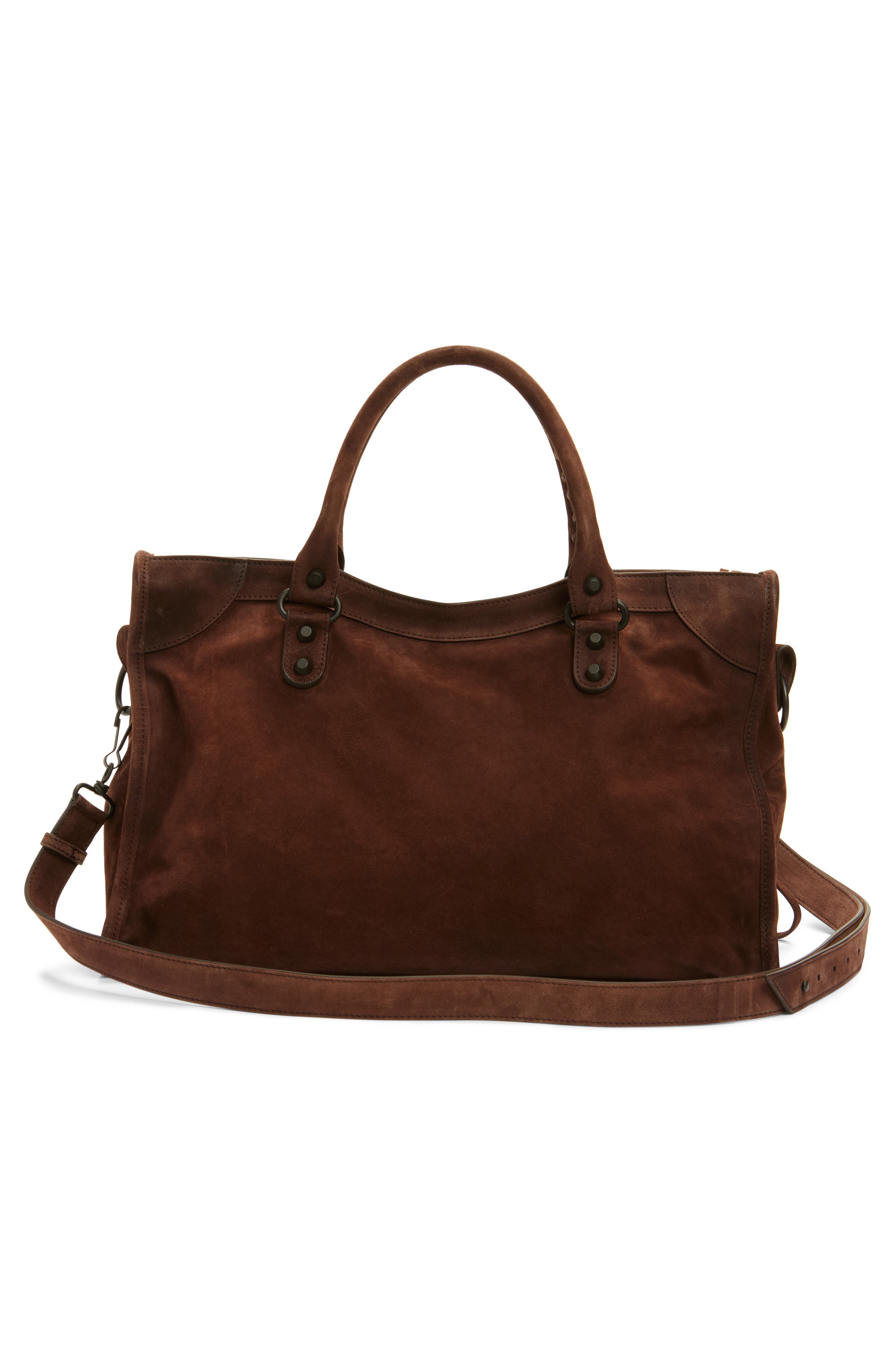 Balenciaga Medium Le City Suede Satchel, Alternate, color, 