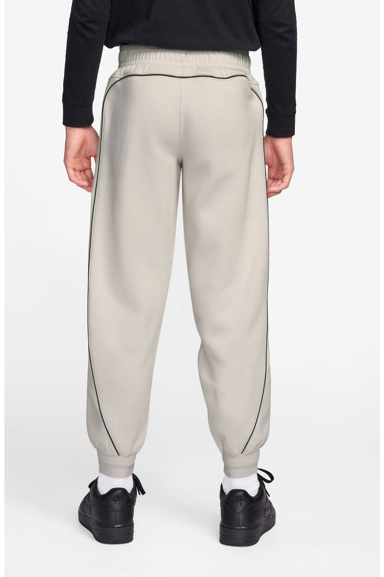 Kids' Air Fleece Joggers, Alternate, color, LIGHT BONE/ BLACK/ BLACK