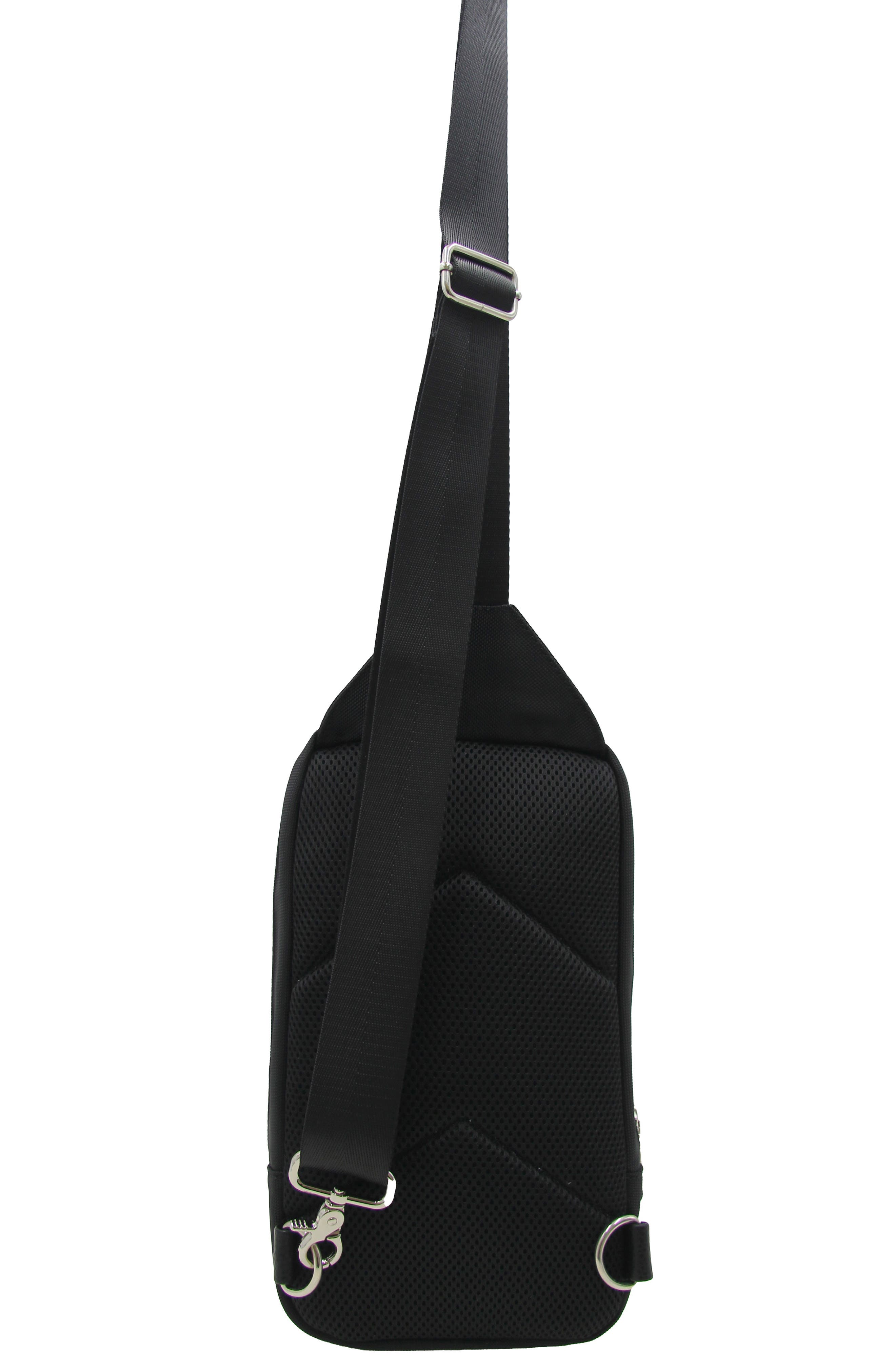 Robert Graham Cole Canvas Sling Bag, Alternate, color, Black