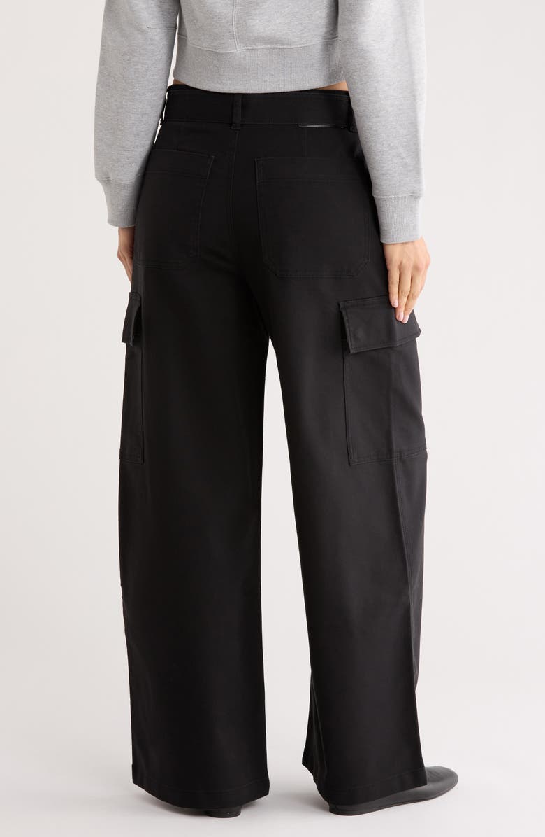 DL1961 Zoie Wide Leg Cargo Pants, Alternate, color, Black Onyx